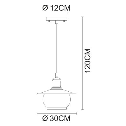 Globo - Pendel 1xE27/60W/230V