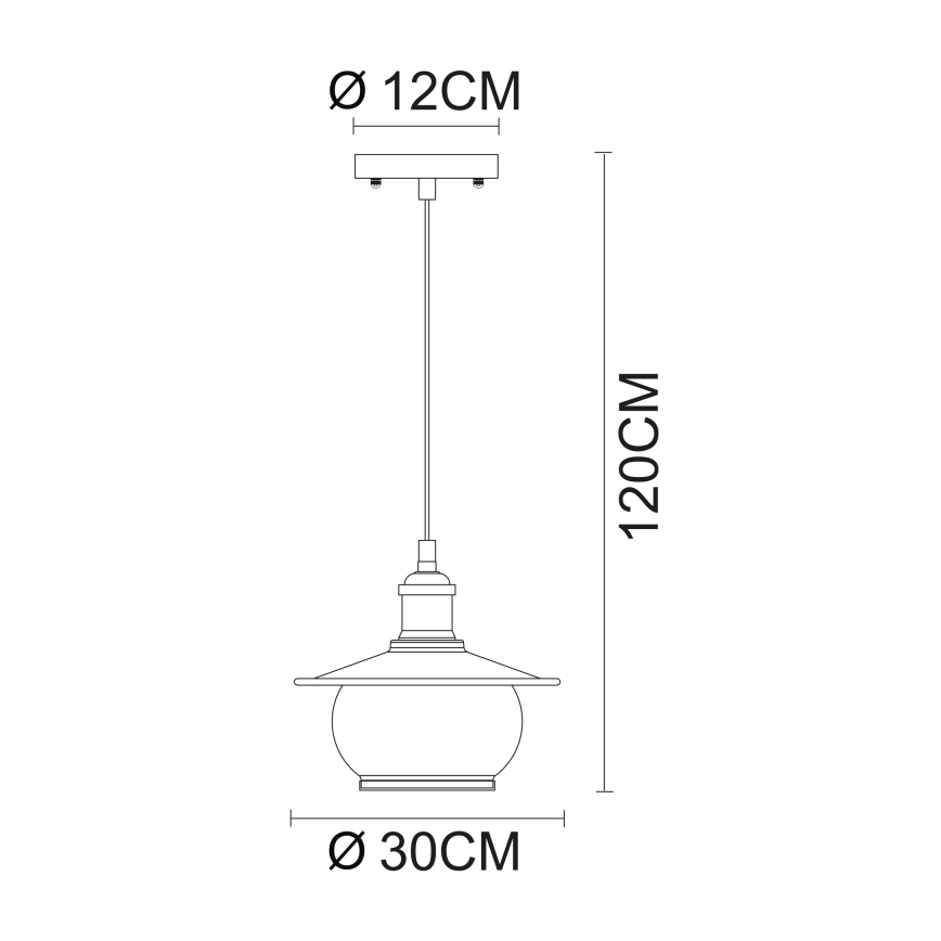 Globo - Pendel 1xE27/60W/230V