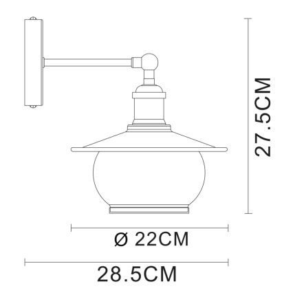 Globo - Væglampe 1xE27/60W/230V