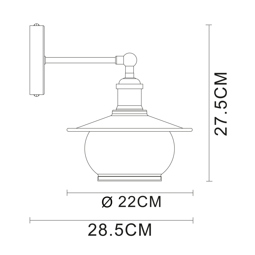 Globo - Væglampe 1xE27/60W/230V