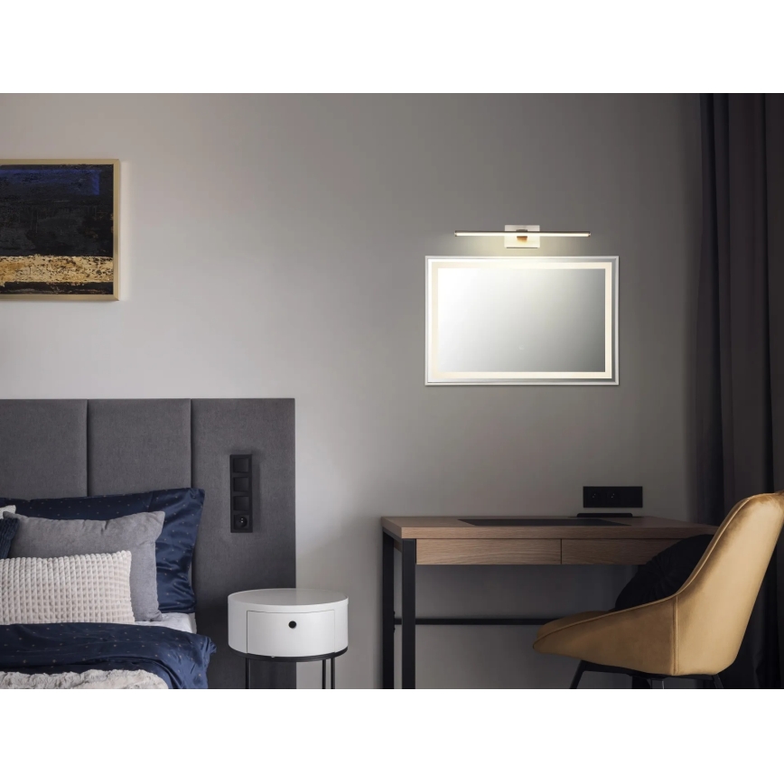 Globo - Genopladelig LED-billedlampe LED/3,5W/5V 40 cm 3600 mAh mat krom