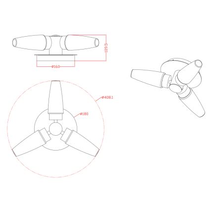 Globo 78160-3D - badeværelse spotlampe 3xE14/20W IP44