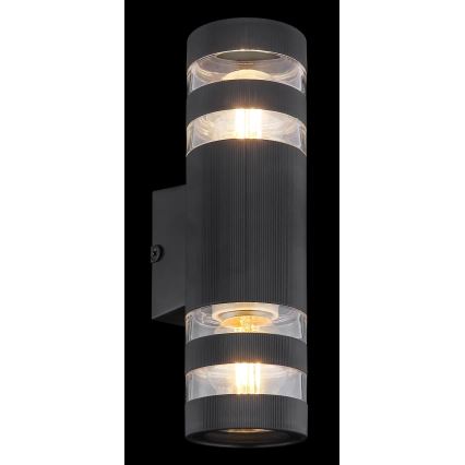 Globo - Væglampe 2xE27/10W/230V sort