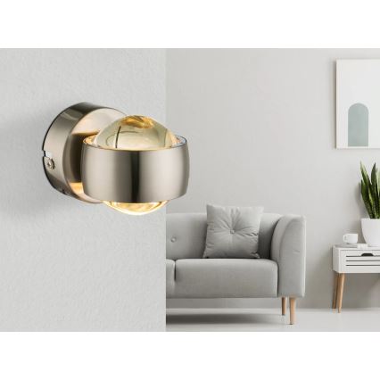 Globo - LED væglampe LED/7W/230V 3000K mat krom