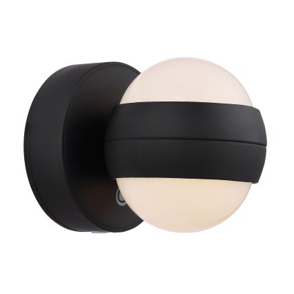 Globo - LED væglampe m. touch-funktion dæmpbar og genopladelig LED/1,4W/5V 1800 mAh sort