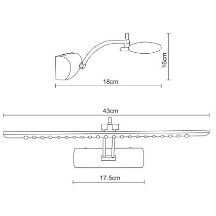 Globo - LED gallerilampe LED/3W/230V