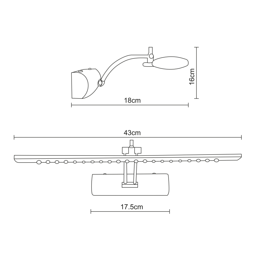 Globo - LED gallerilampe LED/3W/230V