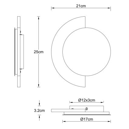 Globo - LED Væglampe LED/12W/230V 3000K