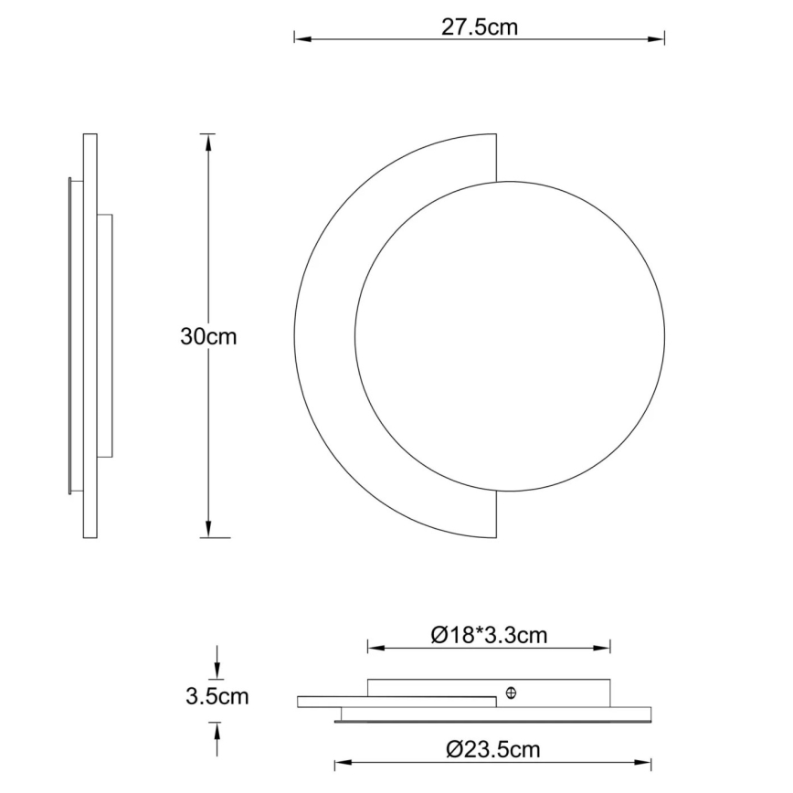 Globo - LED væglampe LED/14W/230V 3000K