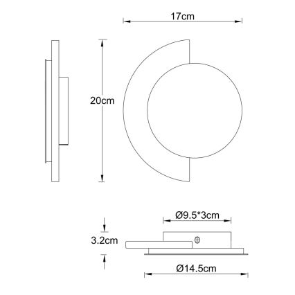 Globo - LED væglampe LED/8W/230V 3000K