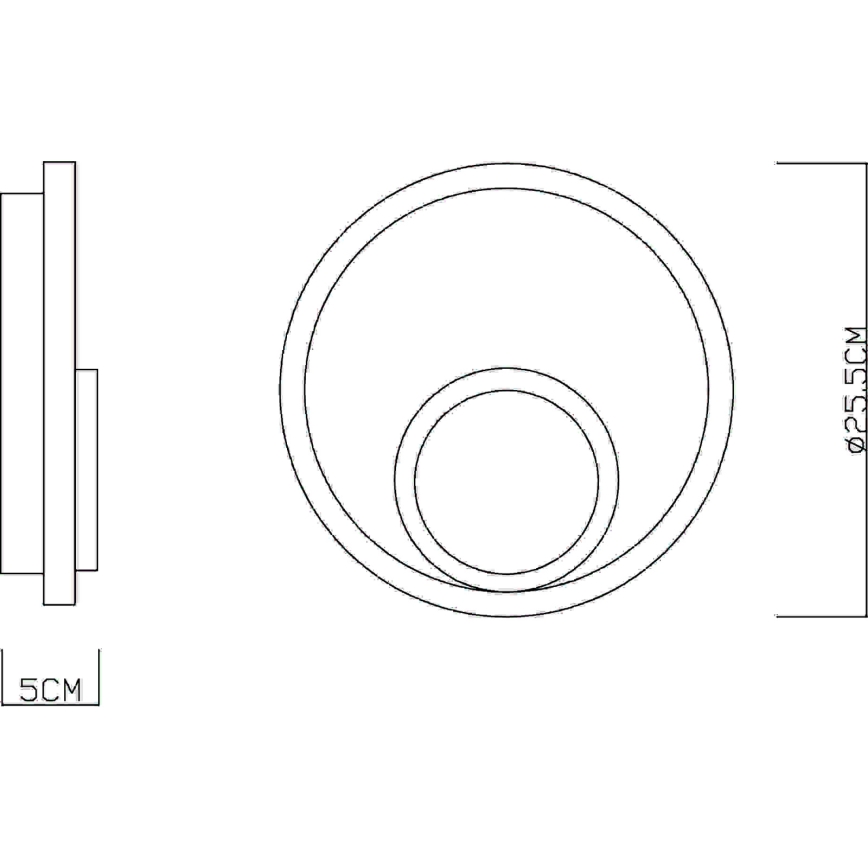 Globo - LED-væglampe, 16W, 230V, 3000K