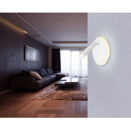 Globo - LED vægspot LED/6W + LED/1W/230V