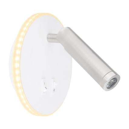 Globo - LED vægspot LED/6W + LED/1W/230V