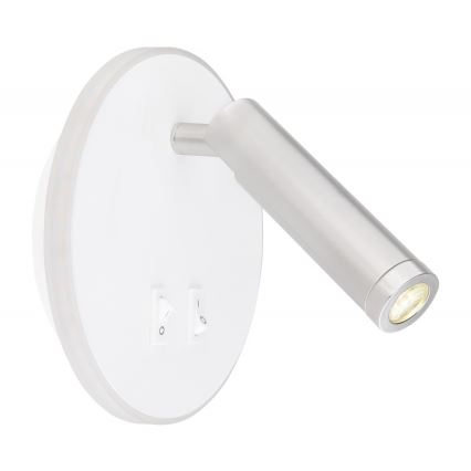Globo - LED vægspot LED/6W + LED/1W/230V