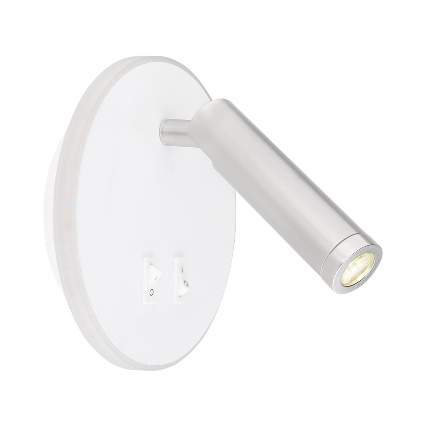 Globo - LED vægspot LED/6W + LED/1W/230V