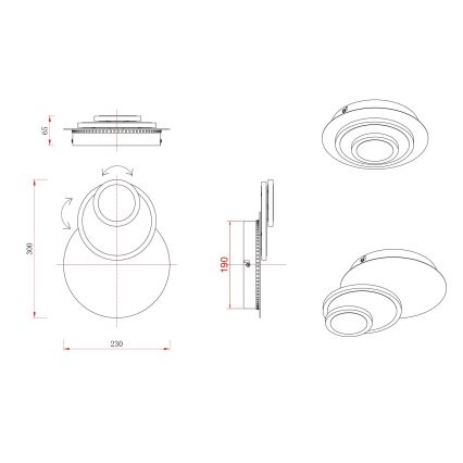 Globo - LED loftlampe LED/20W/230V 3000K