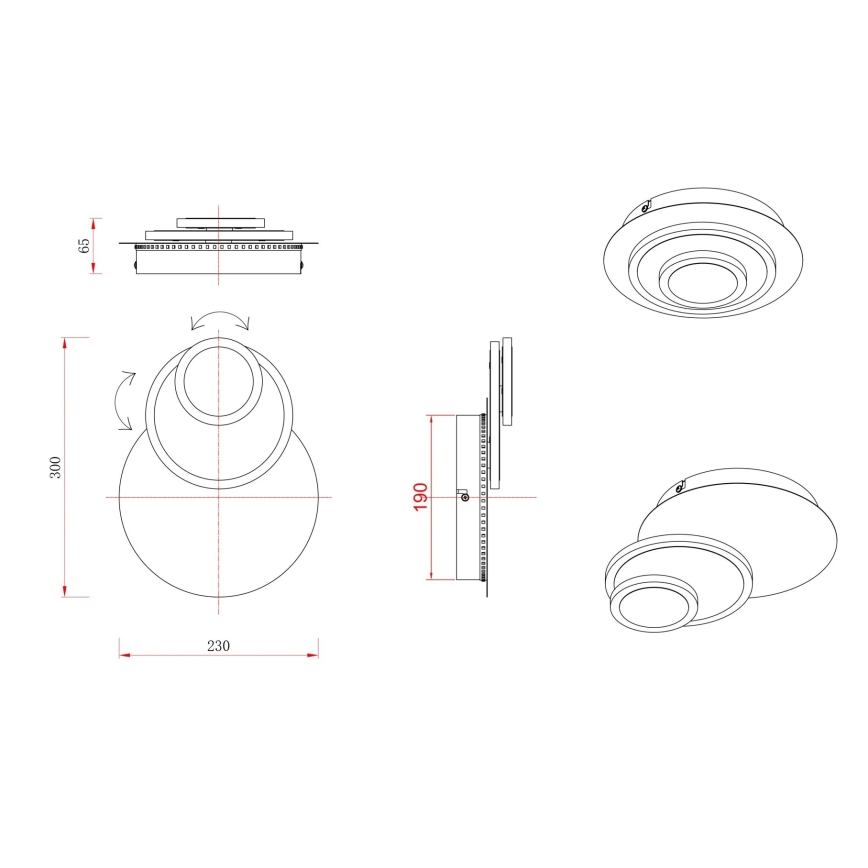Globo - LED loftlampe LED/20W/230V 3000K