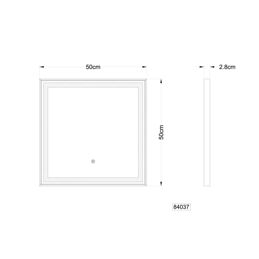 Globo - LED spejl m. baggrundslys dæmpbart LED/10W/230V 2700/4000/6500K 50x50 cm