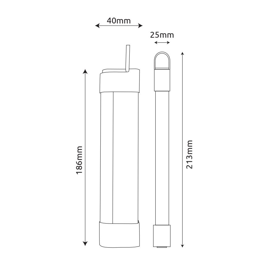 Globo - LED underskabslampe 3-i-1 dæmpbar og genopladelig  LED/2W/5V 3000/4000/7000K 800 mAh