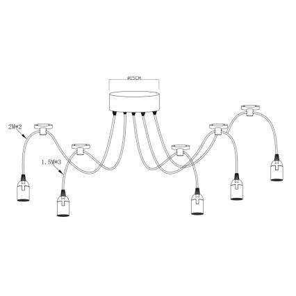 Globo - Loftlampe 5xE27/60W/230V