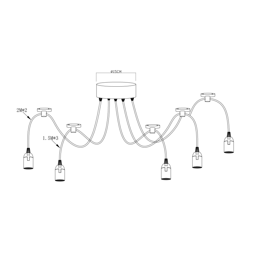 Globo - Loftlampe 5xE27/60W/230V