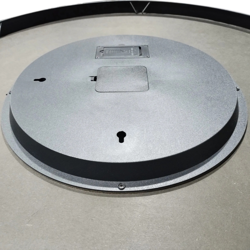 Globo - Sofabord med indbygget ur Ø 71,5 cm sort