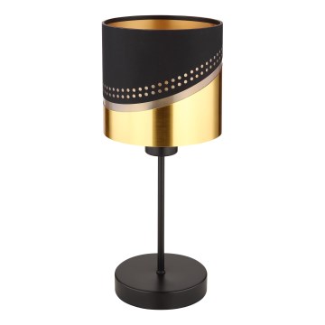 Globo - Bordlampe 1xE27/40W/230V diameter 16 cm sort/guldfarvet