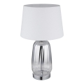 Globo - Bordlampe 1xE27/40W/230V hvid/sølv