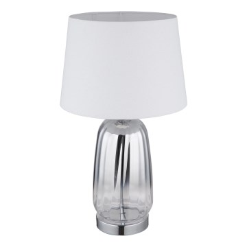 Globo - Bordlampe 1xE27/40W/230V hvid/sølv
