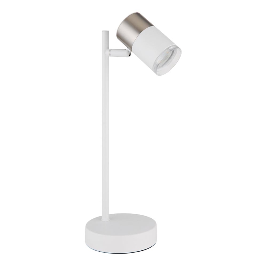 Globo - Bordlampe 1xGU10/5W/230V hvid/mat krom