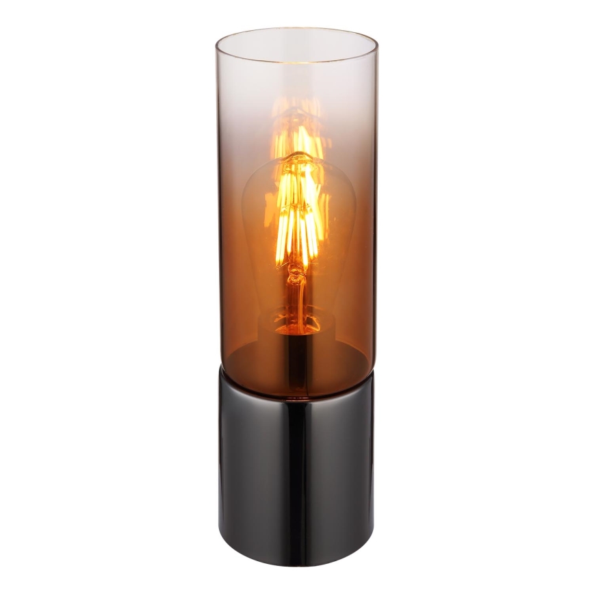 Globo - Bordlampe m. touch-funktion 1xE27/25W/230V diameter 9 cm sort/kobber