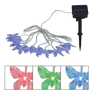 Globo - Dekorativ LED lyskæde m. RGB-farver 10xLED/0,06W/3,2V 470 cm IP44
