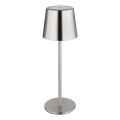 Globo - Dæmpbar berøringsbetjent genopladelig bordlampe LED/2W/3,7V 3000/4000/6000K 2200 mAh blank krom