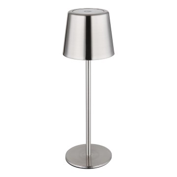 Globo - Dæmpbar berøringsbetjent genopladelig bordlampe LED/2W/3,7V 3000/4000/6000K 2200 mAh blank krom
