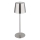 Globo - Dæmpbar berøringsbetjent genopladelig bordlampe LED/2W/3,7V 3000/4000/6000K 2200 mAh blank krom