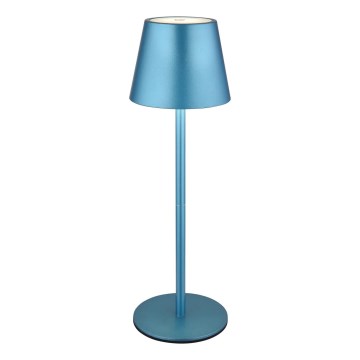 Globo - Dæmpbar berøringsbetjent genopladelig udendørs bordlampe 3-i-1 LED/3W/5V 3000/4000/5000K IP54 1800 mAh blå