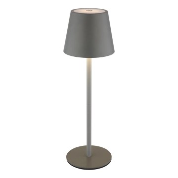 Globo - Dæmpbar berøringsbetjent genopladelig udendørs bordlampe 3-i-1 LED/3W/5V 3000/4000/5000K IP54 1800 mAh grå