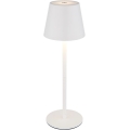 Globo - Dæmpbar, berøringsbetjent, genopladelig udendørs bordlampe 3-i-1 LED/3W/5V 3000/4000/5000K IP54 1800 mAh hvid