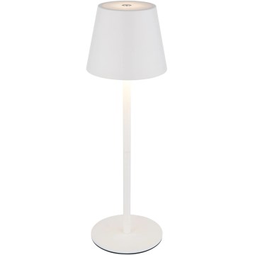Globo - Dæmpbar, berøringsbetjent, genopladelig udendørs bordlampe 3-i-1 LED/3W/5V 3000/4000/5000K IP54 1800 mAh hvid
