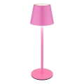 Globo - Dæmpbar, berøringsbetjent genopladelig udendørs LED-bordlampe 3 i 1 LED/3W/5V 3000/4000/5000K IP54 1800 mAh lyserød