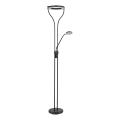 Globo - Dæmpbar LED-gulvlampe LED/20W/230V + LED/4W 3000K sort