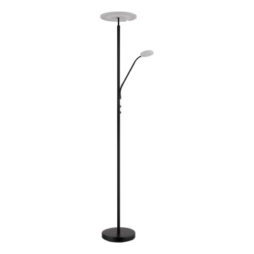 Globo - Dæmpbar LED-gulvlampe LED/28W/230V + LED/5W 3000K sort