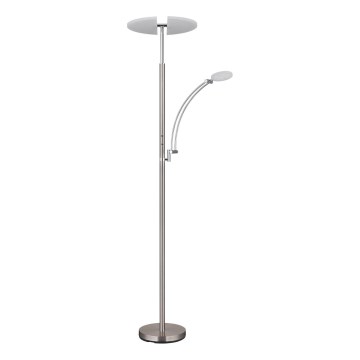 Globo - Dæmpbar LED-gulvlampe LED/40W/230V + LED/5,5W 2700/4000/6000K mat krom