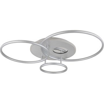 Globo - Dæmpbar LED-loftlampe LED/54W/230V 2700-6000K 90x70 cm sølv + fjernbetjening
