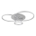 Globo - Dæmpbar LED-loftlampe LED/54W/230V 2700-6000K 90x70 cm sølv + fjernbetjening