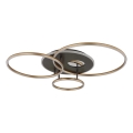Globo - Dæmpbar LED-loftlampe LED/54W/230V 2700-6500K 90x70 cm antracit/guld + fjernbetjening