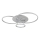 Globo - Dæmpbar LED-loftlampe LED/54W/230V 2700-6500K 90x70 cm sølv + fjernbetjening