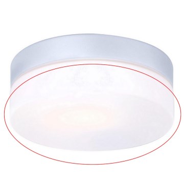 Globo - Erstatningsglas til loftlampe VRANOS E27, sølv, Ø 18,4 cm