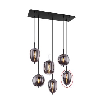Globo - Erstatningsglas til lysekrone BLACKY E14, sort Ø 15,8 cm