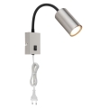 Globo - Fleksibel lampe 1xGU10/25W/230V sort/krom